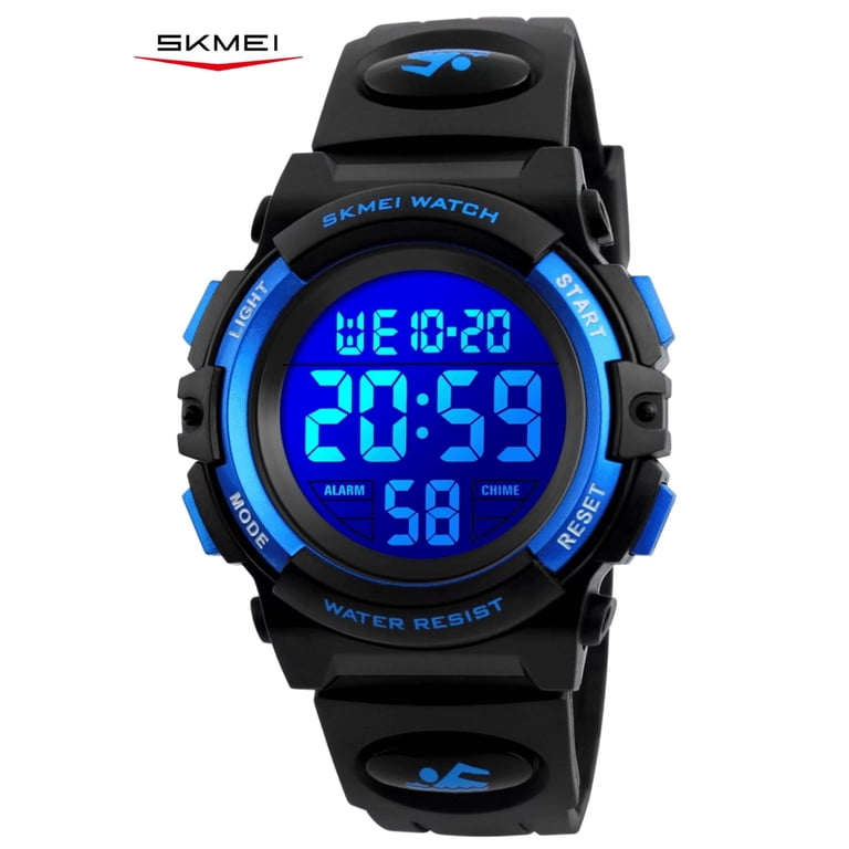 SKMEI Kids Digital Sport Watch 50M Waterproof Blue photo 1