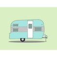 thumbnail image 3 of Annie Bailey Art 18x15 Black Modern Framed Museum Art Print Titled - Frolic Camper, 3 of 5