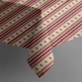 thumbnail image 3 of Brown and Red Christmas Striped Pattern Rectangle Tablecloth 60"x84",Waterproof Polyester Rectangle Table Cloth, Wipeable Spillproof Polyester Tablecloth for Dining, Camping, Indoor and Outdoor, 3 of 5