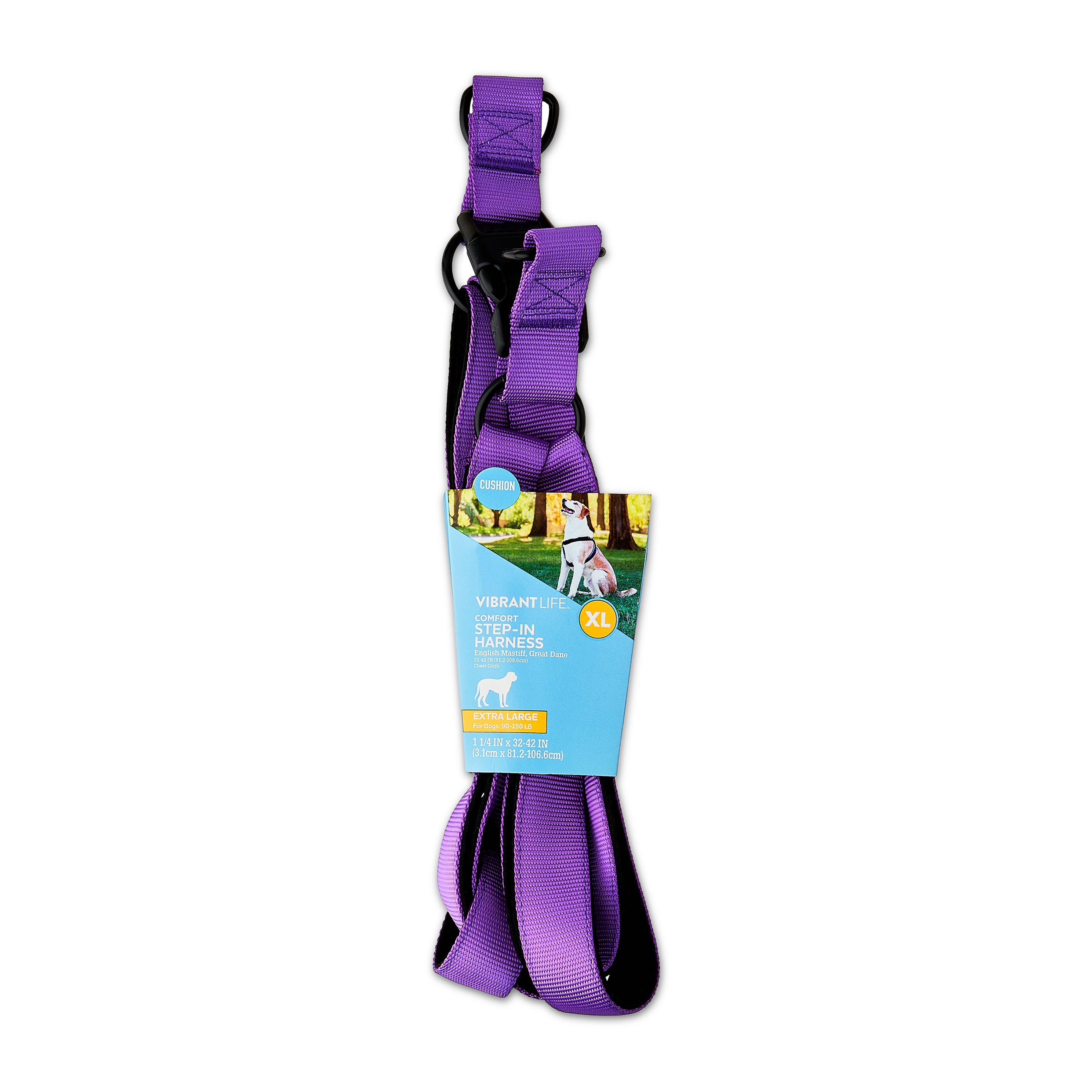 Vibrant Life Polyester Comfort Step-in Dog Harness, Purple, XL