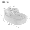 thumbnail image 2 of JERFIT Modern Oversized Chaise Lounge Sofa, Soft Corduroy Upholstery with Supportive Pillows for Living Room, Bedroom, Reading Nook, Gray, 2 of 7