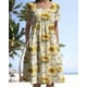 thumbnail image 2 of Vestido Medlor para mujer con estampado floral bohemio de verano y bolsillos, 2 of 6