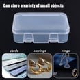 thumbnail image 3 of Cajas de almacenamiento transparentes grandes, contenedores con tapas, caja de plástico transparente pequeña para tarjeta bancaria, embalaje de joyería, 9cm de longitud, 5 piezas, 3 of 4