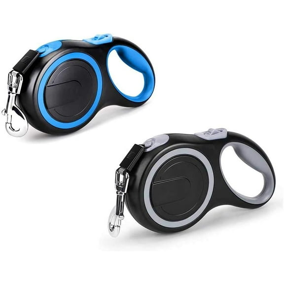 Retractable Dog Leash 26 Ft, 2 Pack Dog Retractable Leash for Small Medium Larger Dogs Up to 110 Lbs, 1 Button Break & Lock, 360 Tangle-Free, Heavy Duty Long Dog Lead for Training Walking