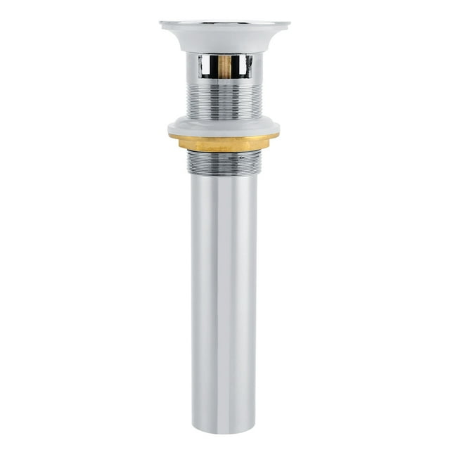 Pop Up Drain Pop Up Sink Sink Pop Up Assembly Pop Up Drain With Over Pop Up Waste Stopper G1-1/4" Brass Bathroom Basin Sink Pop Up Drain Assembly With Overflow Silver