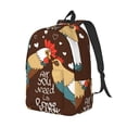 thumbnail image 2 of Yiaed Rooster And Chicken Print Backpack, Premium Laptop Backpack, Travel Backpack for Women, Lightweight Backpacks, Comfortable Back Pack-Medium, 2 of 5