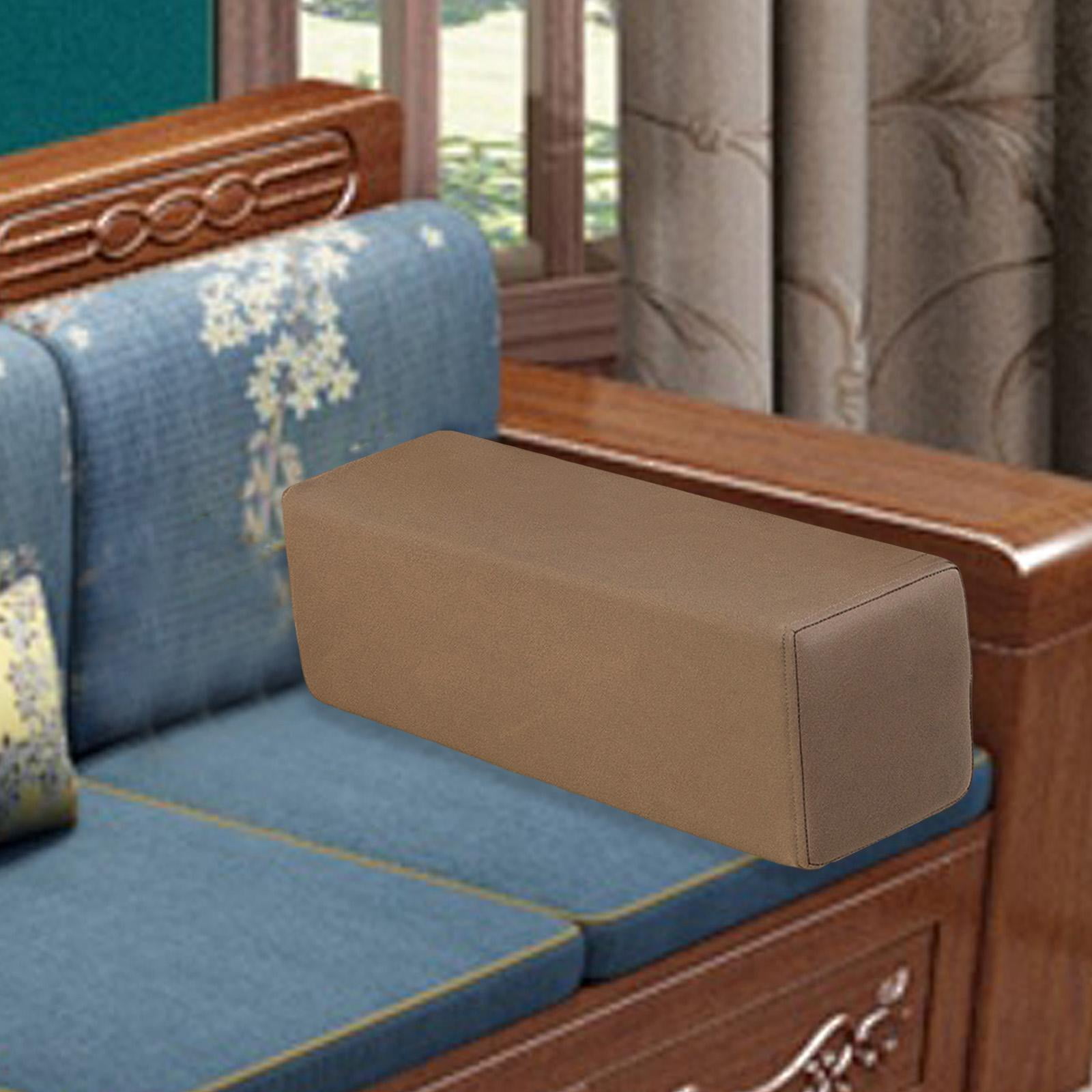 FashionCha Sofa Arm Rest Pillow Couch Armrest Rectangular Booster High Density Foam Cushion Coffee