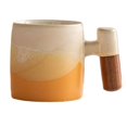 thumbnail image 1 of 2-Oz Ceramic Espresso Cups with Wood Handle for Coffee, Tea, Latte, Gift & Café Use, 1 of 7