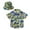 Dark Blue, variant on WOYY Toddler Boy Hawaii Beach Button Down Shirt Tropical Print Short Sleeve Shirt with Hat