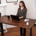 thumbnail image 2 of Stand Up Desk Store Solid Wood Top Electric Adjustable Height Standing Desk with Programmable Memory (Charcoal Frame/Walnut Top, 60" Wide), 2 of 7