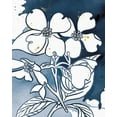 thumbnail image 2 of Wild Apple Portfolio 26x32 White Modern Wood Framed Museum Art Print Titled - Indigo Blooms III, 2 of 4