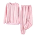 thumbnail image 4 of Lounge Sets for Women – Long Sleeve Pajama Sets Plus Size Comfortable Sleepwear for Fall or Airport Travel Wear Women's Lined Winter Coat Mid Length Solid Color Hooded Jacket, 4 of 4