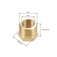 thumbnail image 2 of Brass Threaded Pipe Fitting G1/4 Male x G1/8 Female Hex Bushing Adapter 3 pcs, 2 of 3