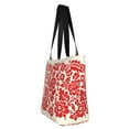 thumbnail image 3 of Kdxio Flowers Red Beige Women Reusable Grocery Bags Foldable Ripstop,Reusable Shopping Bags for Shopping,Gym,Gift, 3 of 7