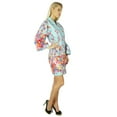 thumbnail image 4 of Bimba Women Cotton Printed Short Robe Getting Ready Bridesmaid Robes Coverups, 4 of 6