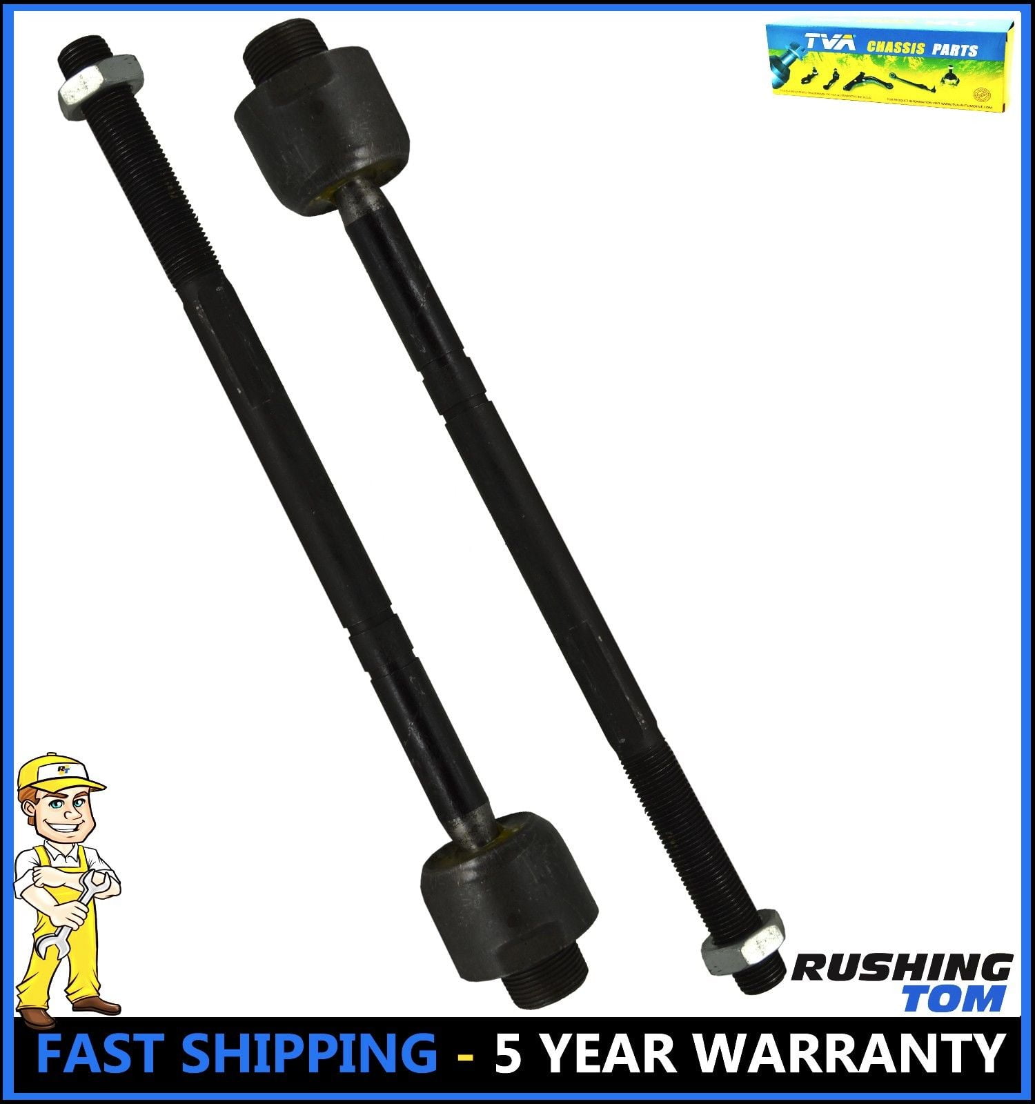2 Inner Tie Rod Kit Fits 2006 Silverado 1500 Chevrolet 2005 Sierra 1500