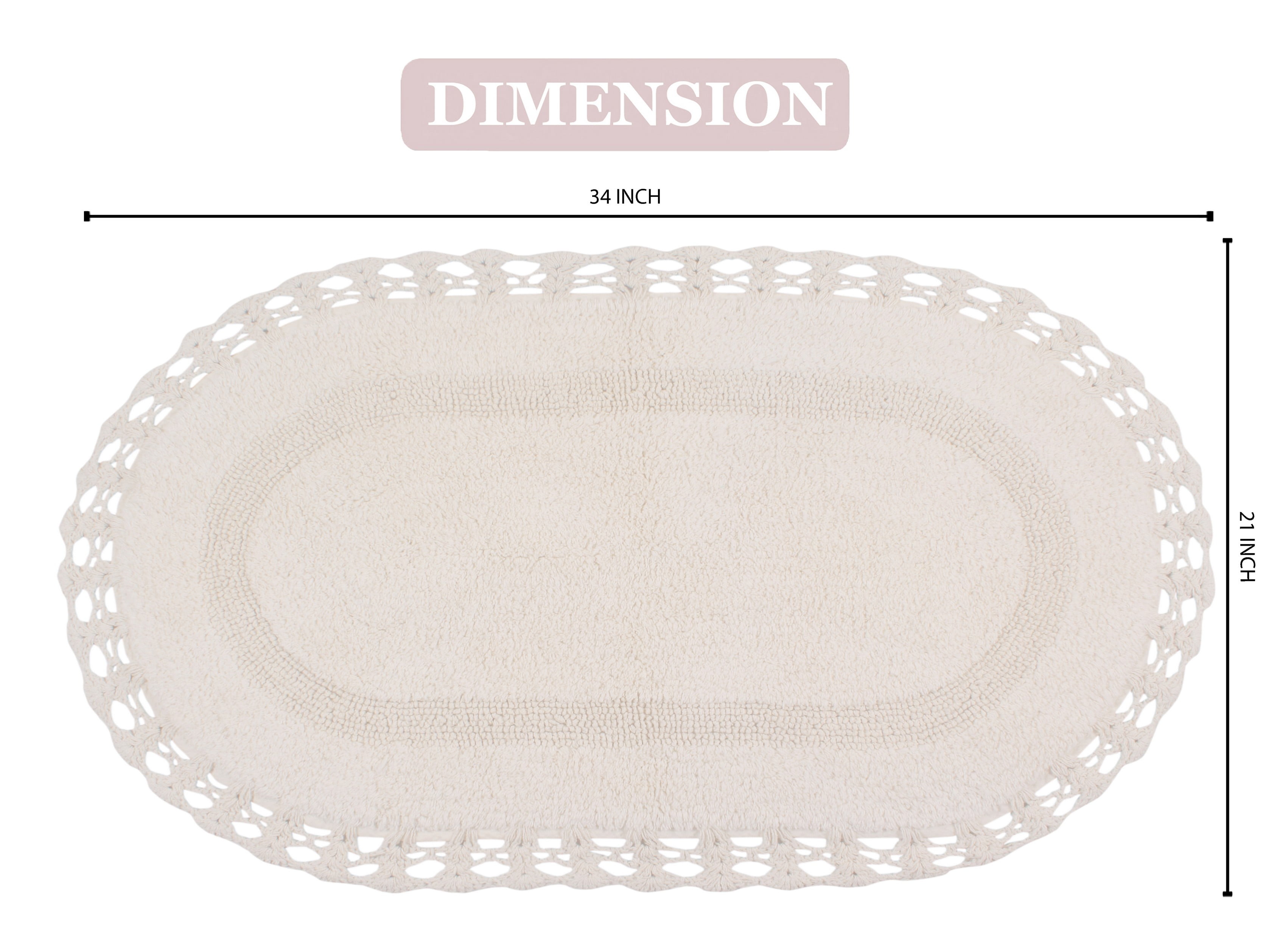 HOME WEAVERS Collection Bathroom Rug 100% Cotton Tufted Bath Rug, Extra Soft and Absorbent Bath Rugs, Non-Slip Bath Mats, Machine Washable bath rugs for Bathroom, 21"x34" Rectangle, Green