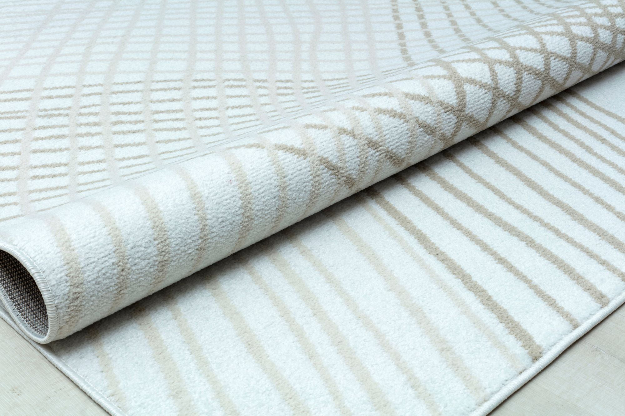 Mason Brooks Azure AZ55A Shiitake Geometric Contemporary Tan Area Rug, 8'3" X 10'0"