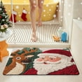thumbnail image 6 of ddioayh Christmas Doormat With Faux-Knit Santa Claus Design Anti-Slip Bath Mat for Holiday Decoration 60x40cm, 6 of 6