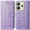 thumbnail image 4 of Funda Cartera FOXDOCK para Xiaomi Redmi Note 14 4G , Flip PU con Relieve de Gatos y Perros, Tarjetero y Soporte, 4 of 6