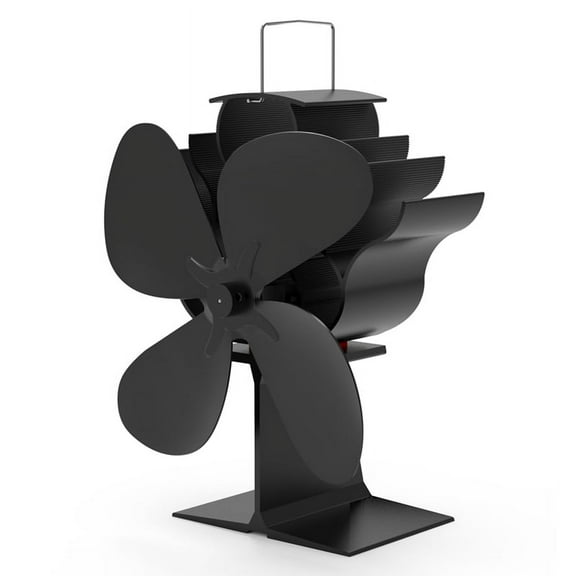 Wood Stove Fan Heat Powered Fan 4 Blades Fireplace Fan for Wood Burning Stoves/Fireplaces Disperses