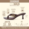 thumbnail image 2 of Cushionaire Marlin Low Kitten Heels for Women, Thong Style Dressy Heeled Womens Sandals with Adjustable Buckle Closure, 2 of 15