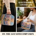 thumbnail image 4 of Xoenoiee Horse Flower Cloud Print Bible Cover Case for Women Men Large Bible Cover Bag with Durable Handle Quilted Carrying Bible Study Supplies Accessories with Zipper Pocket, 4 of 7