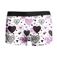 thumbnail image 4 of Mens Valentines Boxer Briefs Funny Novelty Heart Underwear Breathable Trunks Trunk Purple L, 4 of 5