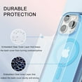 thumbnail image 6 of Allytechgroup iPhone 11 Pro Max Case with Screen Protector, Magnetic Back Cover Compatible with Magsafe Transparent Shockproof Drop Proof Phone Case for Apple iPhone 11 Pro Max, Blue, 6 of 8
