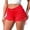 A-Red926, variant on XIAONU Womens Ripped Denim Shorts Frayed Hem Side Ties Daily Wear Shorts