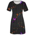 thumbnail image 3 of asddcavvf Robes pour Femmes Été Manches Courtes Col Rond Tee-Shirt Ample Robe Décontractée Imprimée, 3 of 4