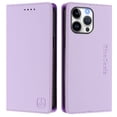 thumbnail image 4 of Wallet Case for iPhone 13 Pro Max with Card Holder, Business Premium PU Leather Flip RFID Blocking Wallet Case with Wrist Strap Kickstand Protective Cover for iPhone 13 Pro Max, Purple, 4 of 14