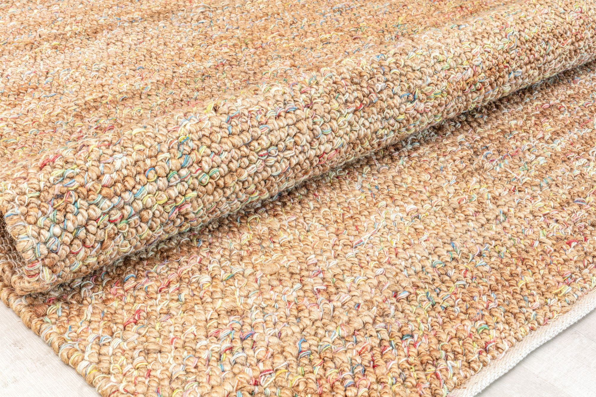 Rugs America Rainbow Confetti DR10A Solid Farmhouse Orange Area Rug, 8’0”x10’0”