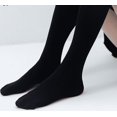 thumbnail image 4 of RV 6 pares de calcetines antideslizantes de silicona hasta la rodilla, uniforme de estudiante, calcetines japoneses de terciopelo de becerro (blanco + negro) brillar  Electrónica, 4 of 5