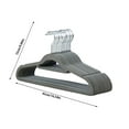 thumbnail image 2 of Btomtd 10pcs Velvet Non-Slip Garment Hangers Compact Clothes Hangers Space Saving, Gray, 2 of 5