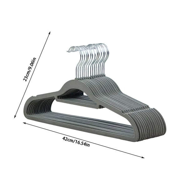 Yhmxh Organizadores y almacenamiento Pack de 10 perchas infantiles de terciopelo antideslizantes, 42 cm de largo y 23 cm de ancho, ahorran espacio. Almacenamiento de ducha Almacenamiento de juguetes