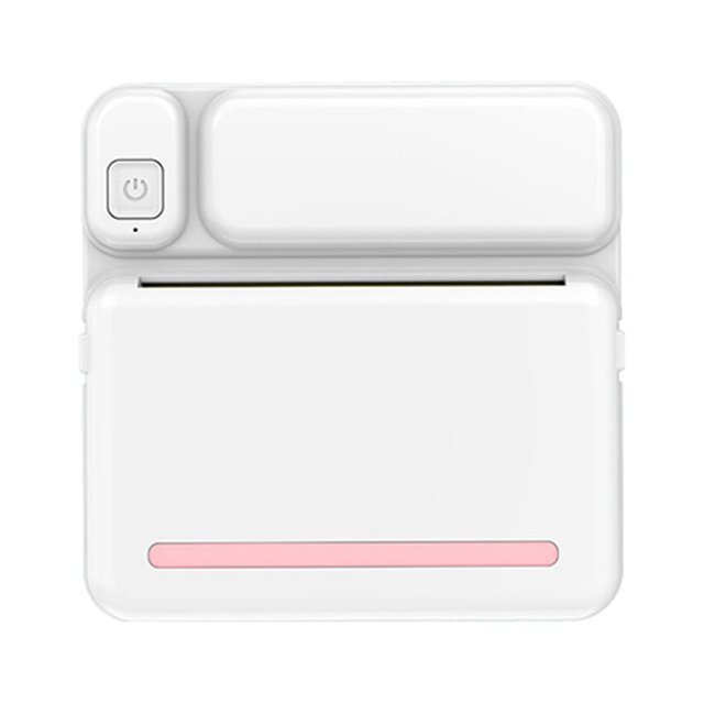 Riwcyla Portable Pocket,size Thermal Printer Wireless Printer Simple Operation Support Photo Notes Errors Text Memo Printing Pink