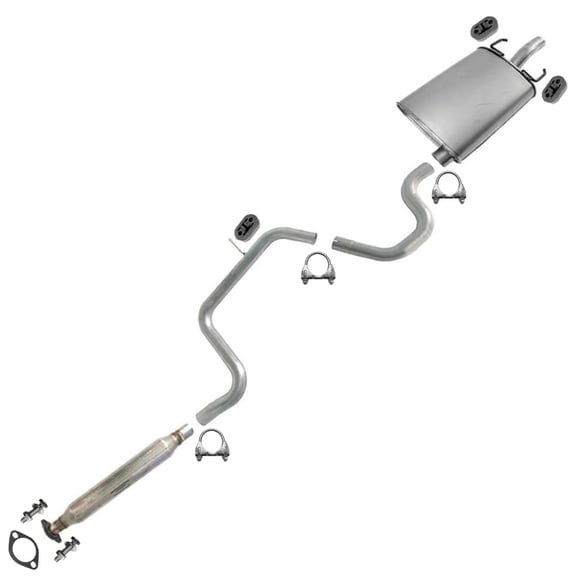 Northeastern Exhaust Resonator, Intermediate Pipe & Muffler Fits 2005-2008 Pontiac Grand Prix 3.8L - Direct Fit | Stainless Steel System Kit