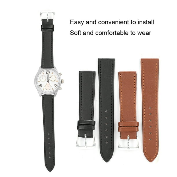 Bracelet De Montre En Cuir PUCHEN Pour Femmes - Longueur Ajustable, Tailles 8 à 24 Mm, Boucle Ardillon Acier