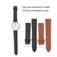 thumbnail image 4 of Correa De Reloj De Repuesto Con Hebilla Universal De Cuero PU De 4 Piezas, 4 of 7