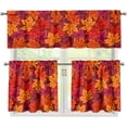 thumbnail image 1 of Maple Leave Kitchen Curtains and Valances Set,3 Piece Small Window Valance Sets Treatment Drapes for Kitchen, Bedroom, Living & Dining Room by Achim Home Decoration, 1 of 5