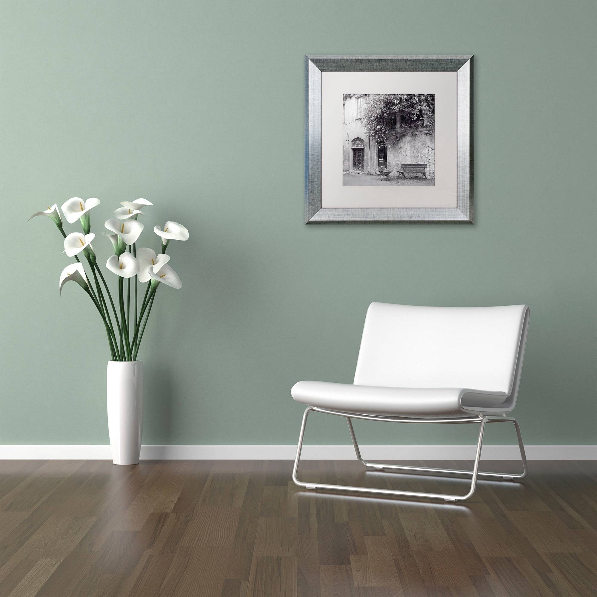 Trademark Fine Art "Liguria I" Canvas Art by Alan Blaustein, White Matte, Silver Frame