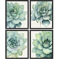 thumbnail image 3 of PixonSign Framed Wall Art Pastel Rose Cactus Succulent Adhesive Canvas Poster, Set of 4 Nature Wilderness Wall Decor Prints, Botanical Floral Wall Décor, Modern Artwork for Home - 12"x16" Black, 3 of 5