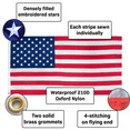 thumbnail image 2 of Mogarden 4’ x 6’ Oxford Nylon American Flag Outdoor Flag and Banner, Embroidered Stars, Sewn Stripes, 2 of 8