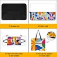 thumbnail image 4 of Cute Colorful Flower Waterproof Picnic Blanket with Foldable Zipper, Suitable for Outdoor Use, Suitable for Travel, Camping, Beaches, Parks, Grasslands, Picnic Blanket Accessories, 4 of 8