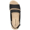 thumbnail image 5 of Easy Street Gannett Women's Slingback Wedge Sandals Color: Black Croco Size: 8.5, 5 of 5