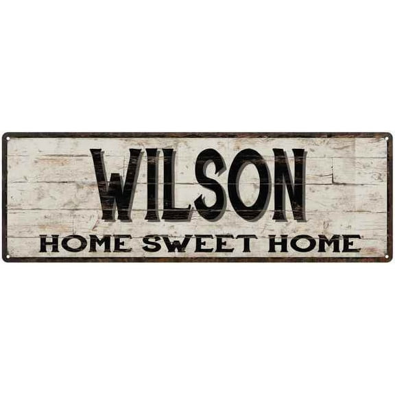 WILSON Rustic Home Sweet Home Sign Gift 6x18 Metal Decor 106180084010