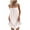 White, variant on WIZUTIZ Sundresses for Women 2025 Spaghetti Strap Loose Mini Dress Solid Vacation Dress Crew Neck Sleeveless Shift Dress for Women's Ruffle Hem Plus Size Beach Dress Black M