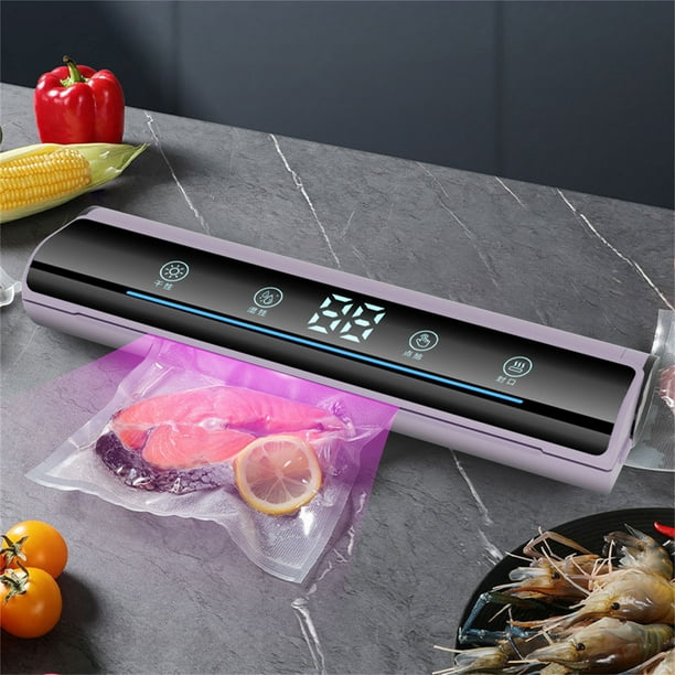 Fiudx Artículos en oferta con ofertas flash Máquina selladora al vacío de alimentos, selladora de bolsas, máquina selladora al vacío automática para sellar, envasar y almacenar alimentos frescos