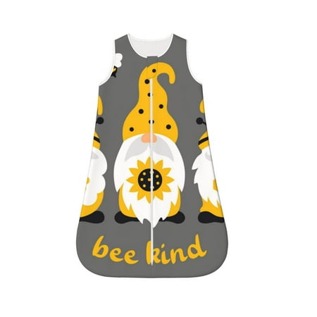 

Fotbe Bee Kind Pattern Sleep Sack - Baby Wearable Blanket with Zipper Extra Soft Cotton Sleeveless Sleeping Bag for Infants-Small